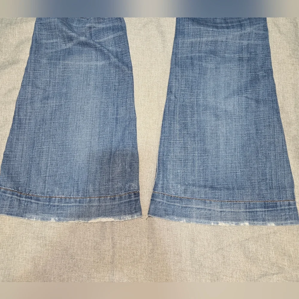 ​Hudson Ferris Flare Jeans Distressed Blue Denim Size 27